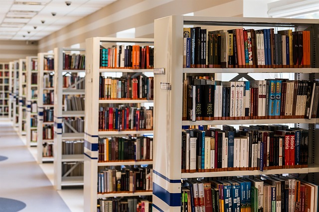 regály knihovny